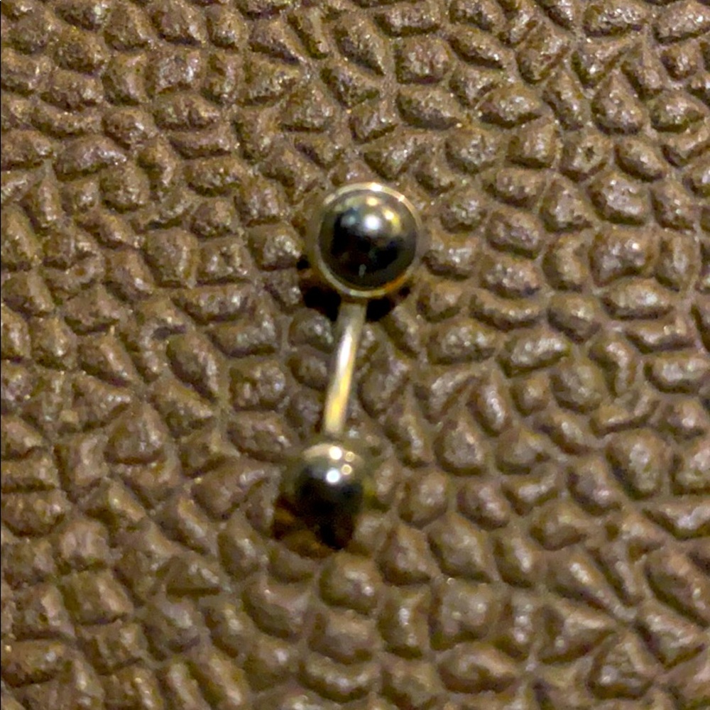Sterling Silver/stone Bellybutton Ring NEVER USED